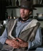 just a regular day at the office. Clints vest in Fistful.
